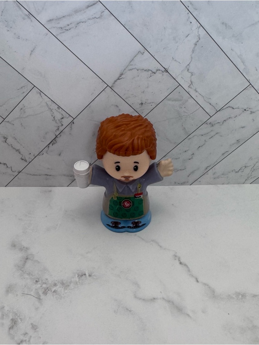Fisher Price Little People Barista Coffee Shop Maker Baker Man Dad Boy